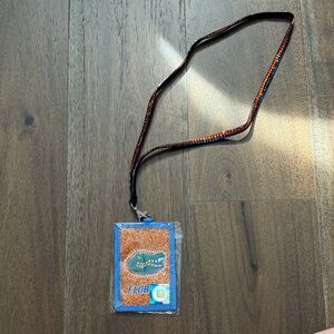 NCAA Florida Gators Wallet Lanyard Beaded Sequined NWT